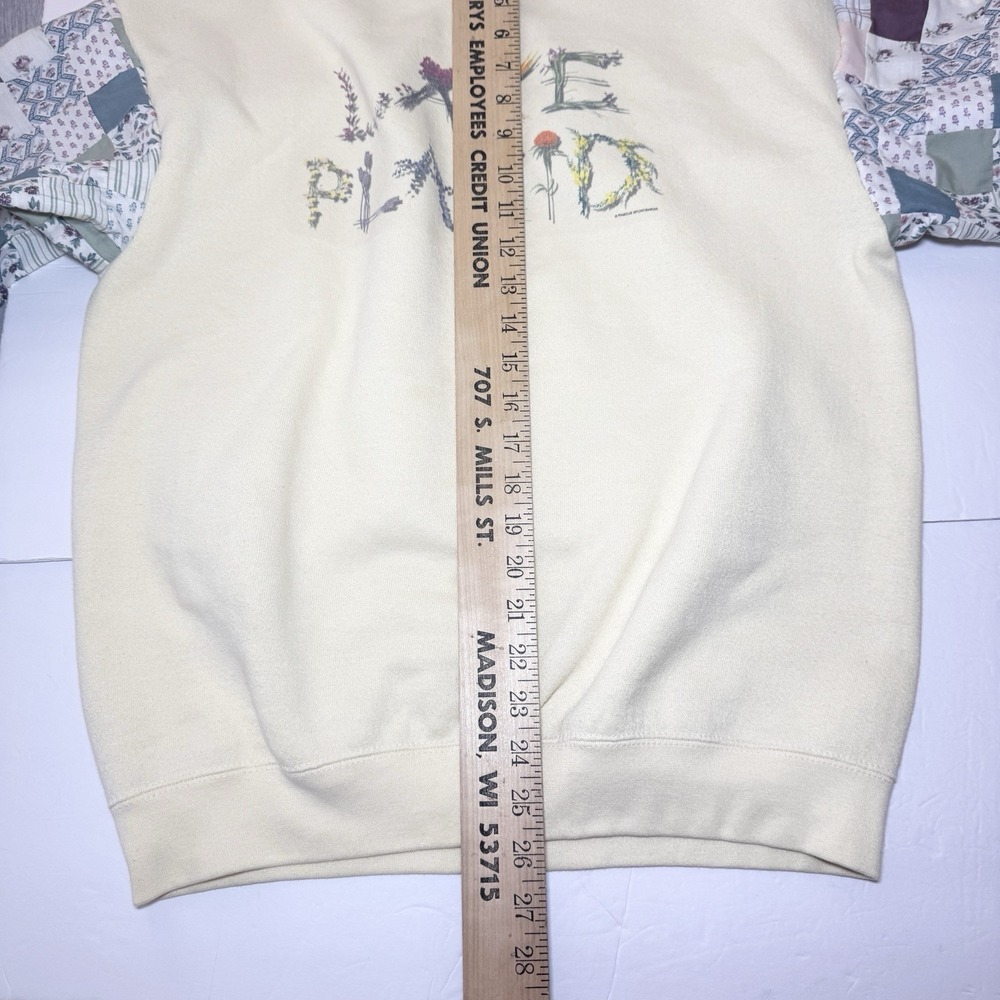Women’s Upcycled Crewneck Sweatshirt Quilted Patchwork S Vtg Cottage Granny Twee - Picture 10 of 11